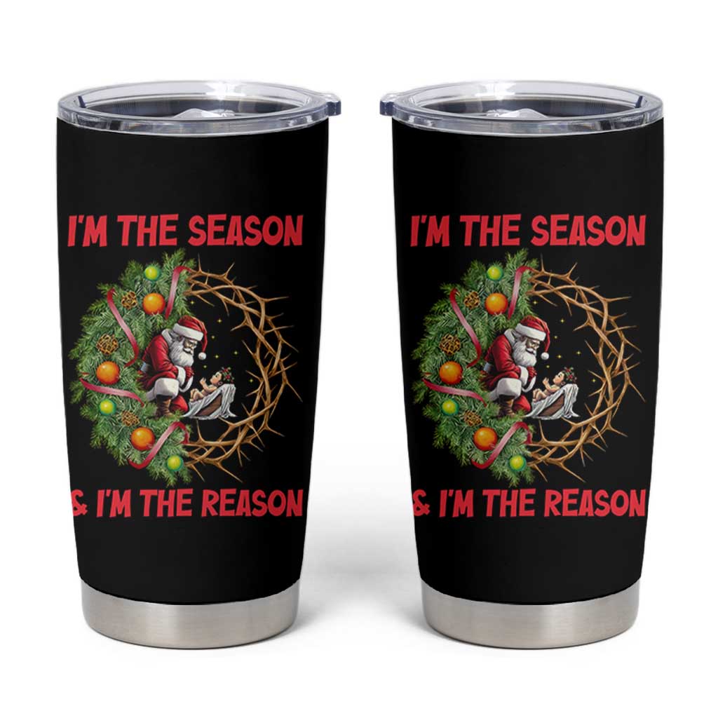 Santa Christmas Tumbler Cup Baby Jesus Christian Xmas - Wonder Print Shop