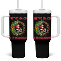 Santa Christmas Tumbler With Handle Baby Jesus Christian Xmas - Wonder Print Shop