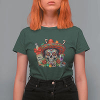 Cinco De Mayo Christmas T Shirt For Women Mexican Sugar Skull Sombrero Tequila Party - Wonder Print Shop