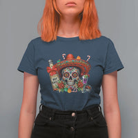 Cinco De Mayo Christmas T Shirt For Women Mexican Sugar Skull Sombrero Tequila Party - Wonder Print Shop