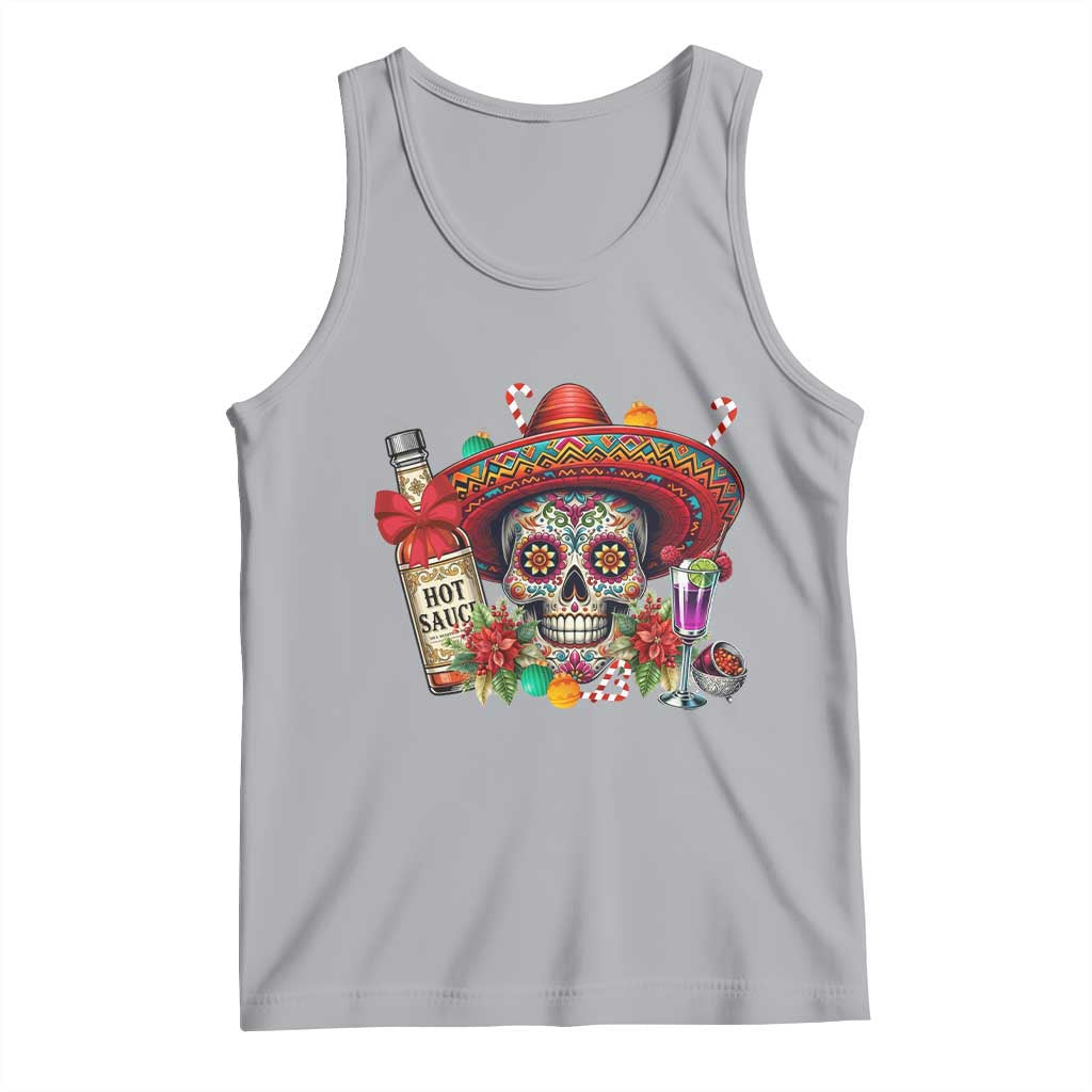 Cinco De Mayo Christmas Tank Top Mexican Sugar Skull Sombrero Tequila Party - Wonder Print Shop