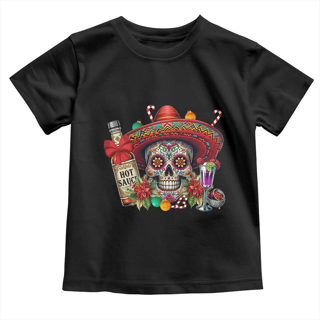 Cinco De Mayo Christmas Toddler T Shirt Mexican Sugar Skull Sombrero Tequila Party - Wonder Print Shop