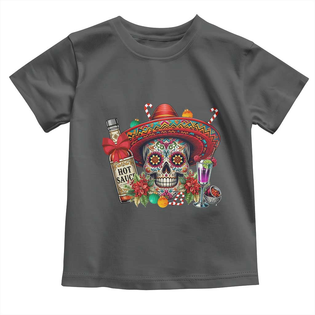 Cinco De Mayo Christmas Toddler T Shirt Mexican Sugar Skull Sombrero Tequila Party - Wonder Print Shop
