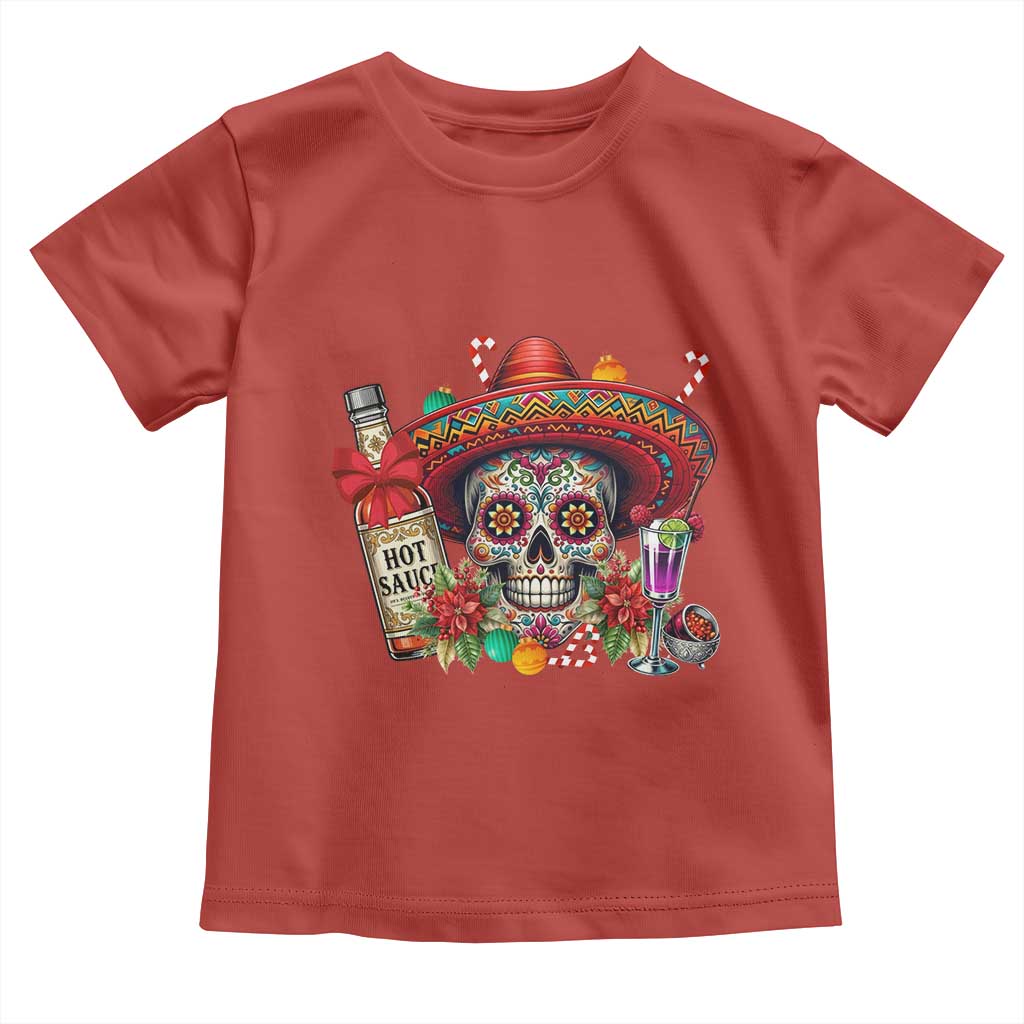 Cinco De Mayo Christmas Toddler T Shirt Mexican Sugar Skull Sombrero Tequila Party - Wonder Print Shop