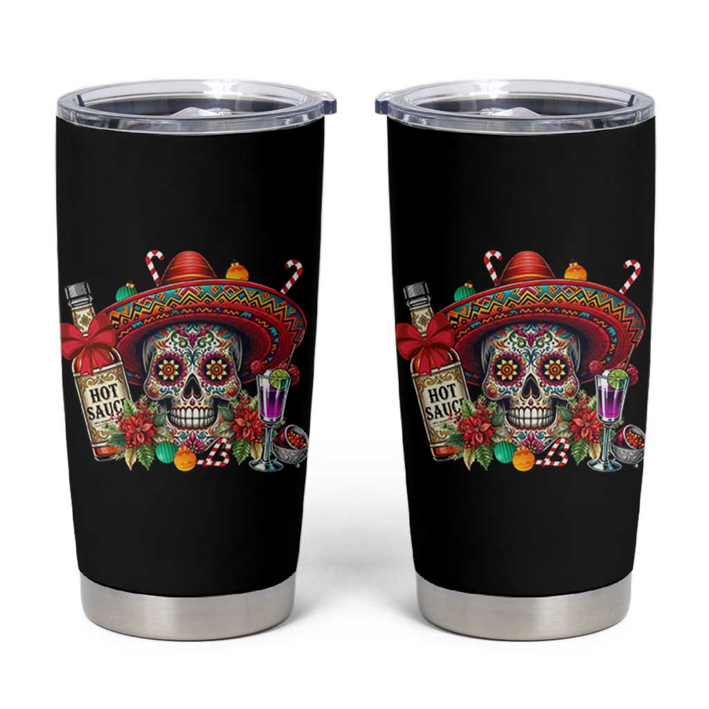 Cinco De Mayo Christmas Tumbler Cup Mexican Sugar Skull Sombrero Tequila Party - Wonder Print Shop