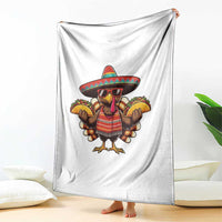 Funny Thanksgiving Turkey Throw Blanket Taco Mexican Christmas - Wonder Print Shop