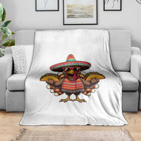 Funny Thanksgiving Turkey Throw Blanket Taco Mexican Christmas - Wonder Print Shop