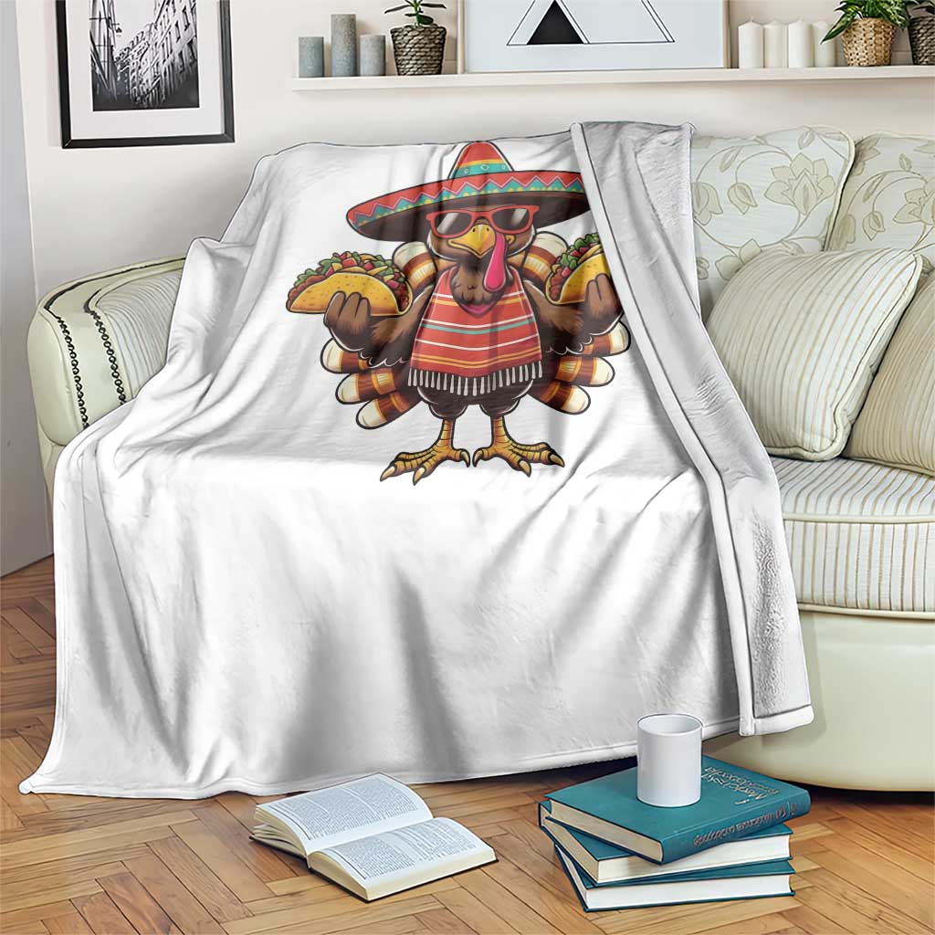 Funny Thanksgiving Turkey Throw Blanket Taco Mexican Christmas - Wonder Print Shop