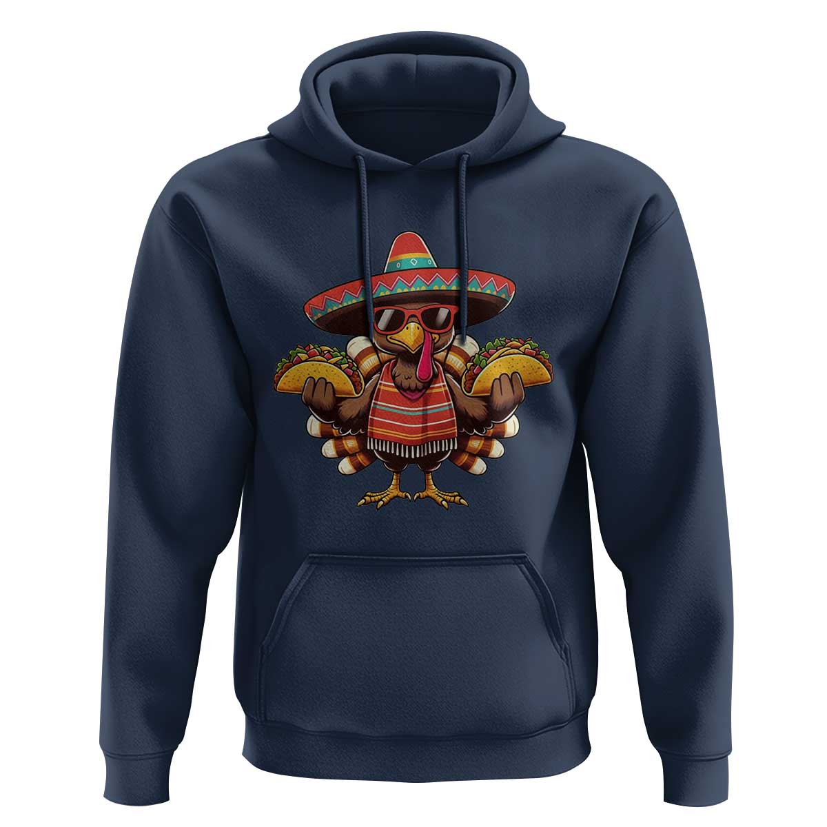 Funny Thanksgiving Turkey Hoodie Taco Mexican Christmas - Wonder Print Shop