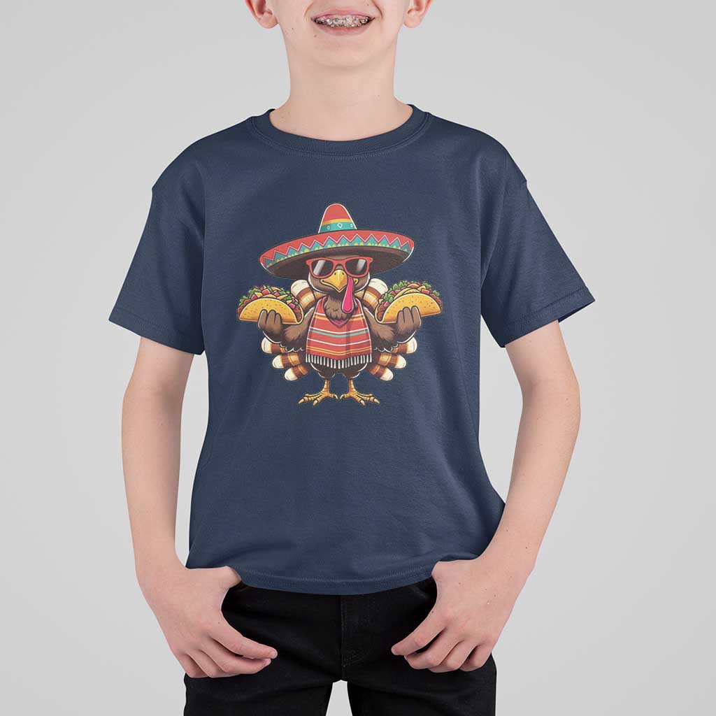 Funny Thanksgiving Turkey T Shirt For Kid Taco Mexican Christmas - Wonder Print Shop