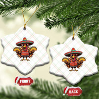 Funny Thanksgiving Turkey Ceramic Ornament Taco Mexican Xmas - Wonder Print Shop