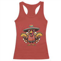 Funny Thanksgiving Turkey Racerback Tank Top Taco Mexican Christmas - Wonder Print Shop