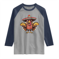 Funny Thanksgiving Turkey Raglan Shirt Taco Mexican Christmas - Wonder Print Shop