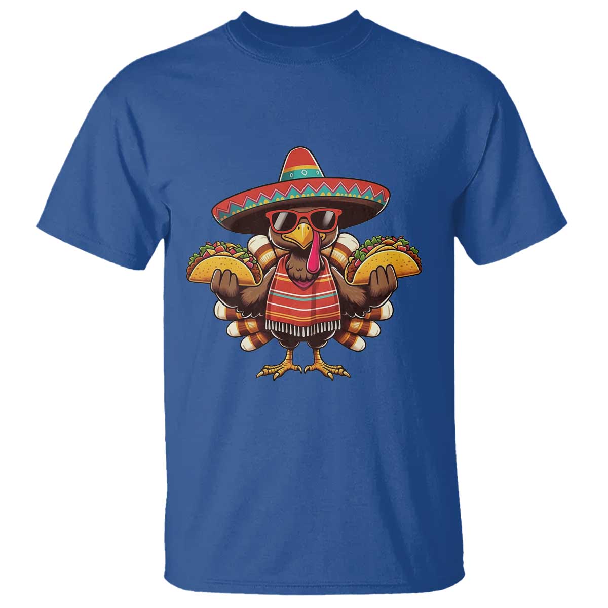 Funny Thanksgiving Turkey T Shirt Taco Mexican Christmas - Wonder Print Shop