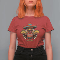 Funny Thanksgiving Turkey T Shirt For Women Taco Mexican Christmas - Wonder Print Shop