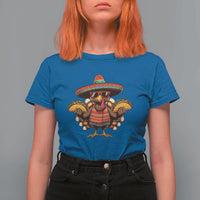 Funny Thanksgiving Turkey T Shirt For Women Taco Mexican Christmas - Wonder Print Shop