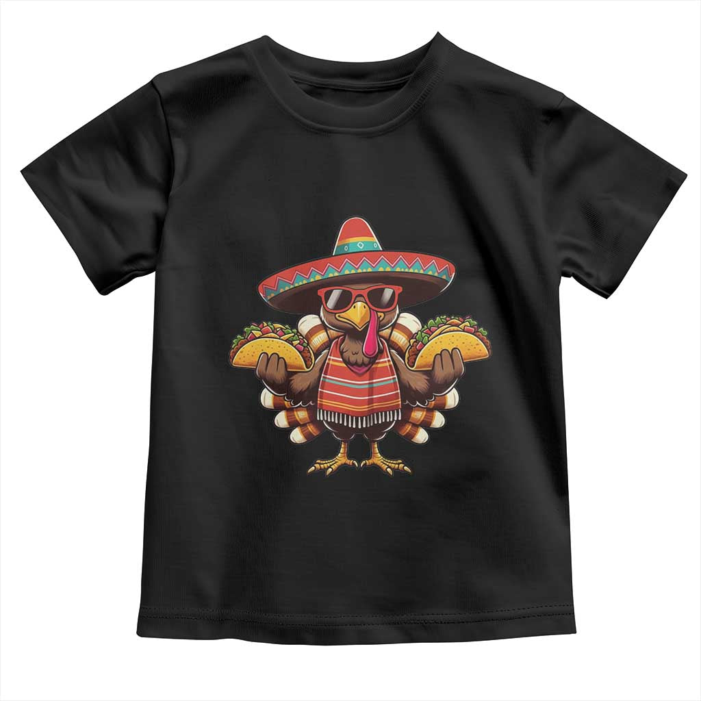Funny Thanksgiving Turkey Toddler T Shirt Taco Mexican Christmas - Wonder Print Shop