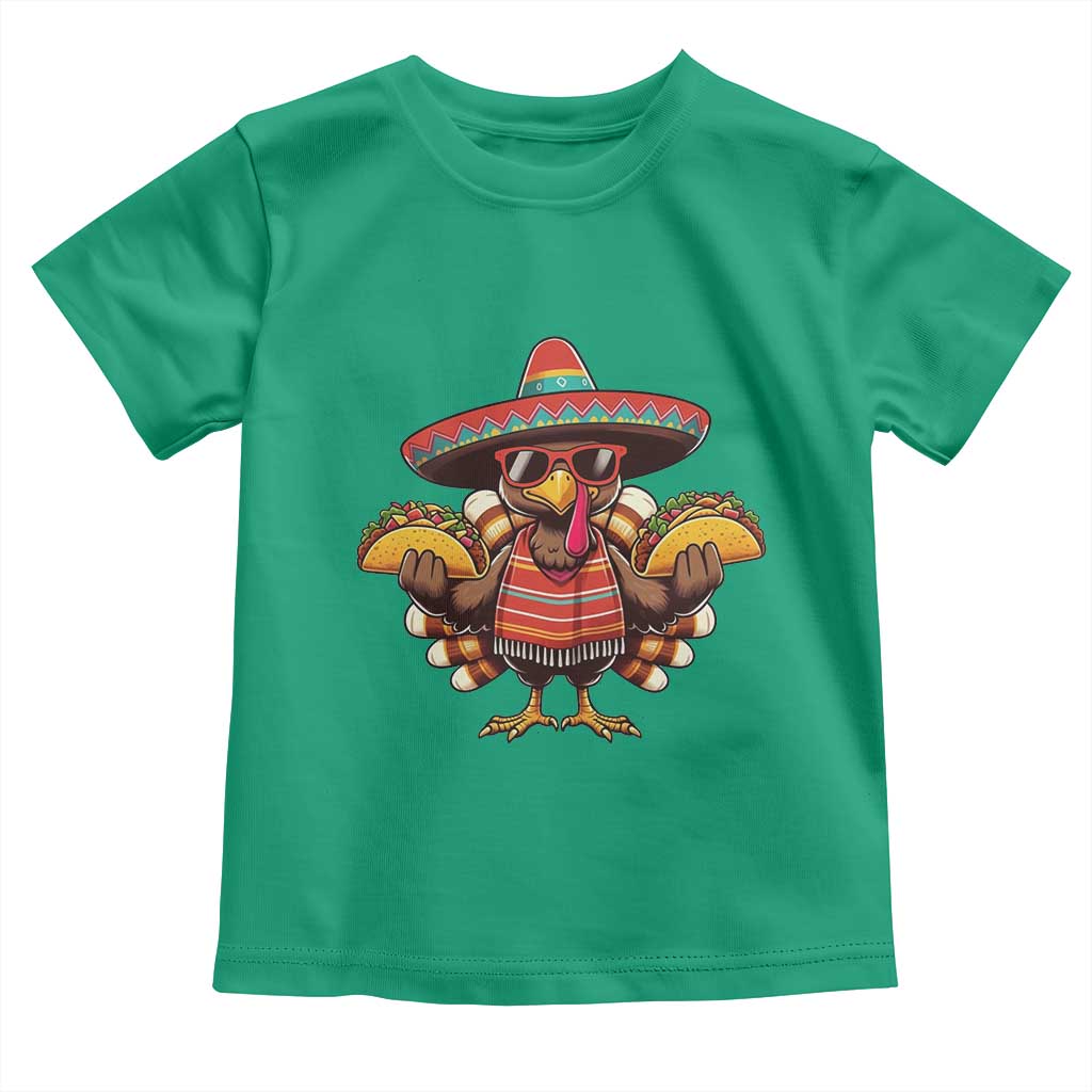 Funny Thanksgiving Turkey Toddler T Shirt Taco Mexican Christmas - Wonder Print Shop