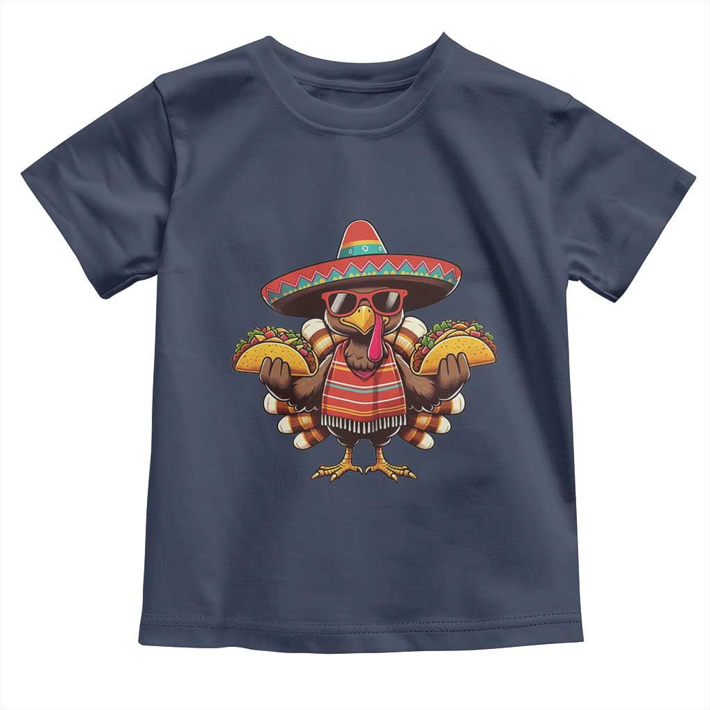 Funny Thanksgiving Turkey Toddler T Shirt Taco Mexican Christmas - Wonder Print Shop