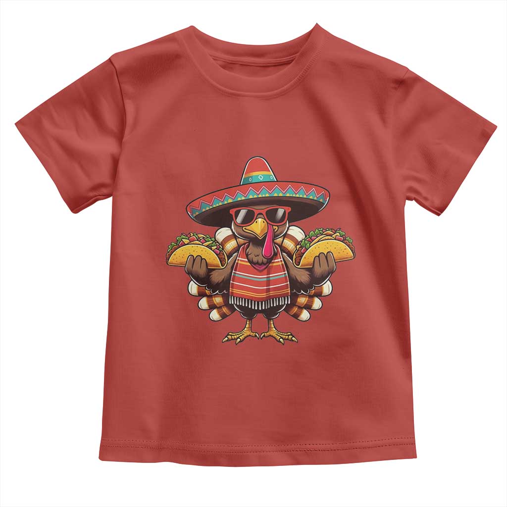 Funny Thanksgiving Turkey Toddler T Shirt Taco Mexican Christmas - Wonder Print Shop