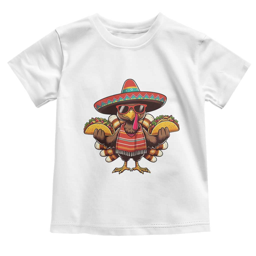 Funny Thanksgiving Turkey Toddler T Shirt Taco Mexican Christmas - Wonder Print Shop