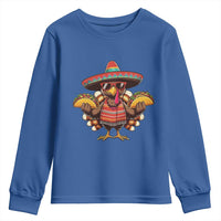 Funny Thanksgiving Turkey Youth Sweatshirt Taco Mexican Christmas - Wonder Print Shop