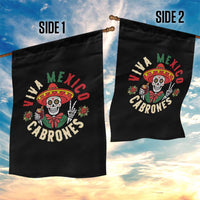 Viva Mexico Cabrones Garden Flag Mexican Skull Christmas - Wonder Print Shop