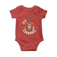 Viva Mexico Cabrones Baby Onesie Mexican Skull Christmas - Wonder Print Shop
