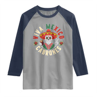 Viva Mexico Cabrones Raglan Shirt Mexican Skull Christmas - Wonder Print Shop