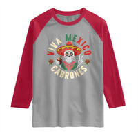 Viva Mexico Cabrones Raglan Shirt Mexican Skull Christmas - Wonder Print Shop