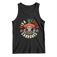 Viva Mexico Cabrones Tank Top Mexican Skull Christmas - Wonder Print Shop