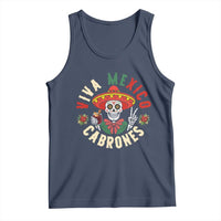 Viva Mexico Cabrones Tank Top Mexican Skull Christmas - Wonder Print Shop