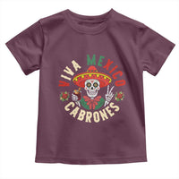 Viva Mexico Cabrones Toddler T Shirt Mexican Skull Christmas - Wonder Print Shop