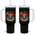 Viva Mexico Cabrones Tumbler With Handle Mexican Skull Christmas - Wonder Print Shop