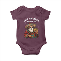 Funny Santa Taco Mexican Baby Onesie Life Is Better With Tacos - Wonder Print Shop