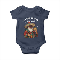 Funny Santa Taco Mexican Baby Onesie Life Is Better With Tacos - Wonder Print Shop