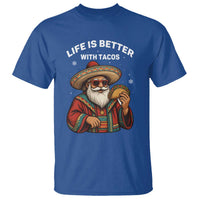Funny Santa Taco Mexican T Shirt Life Is Better With Tacos - Wonder Print Shop
