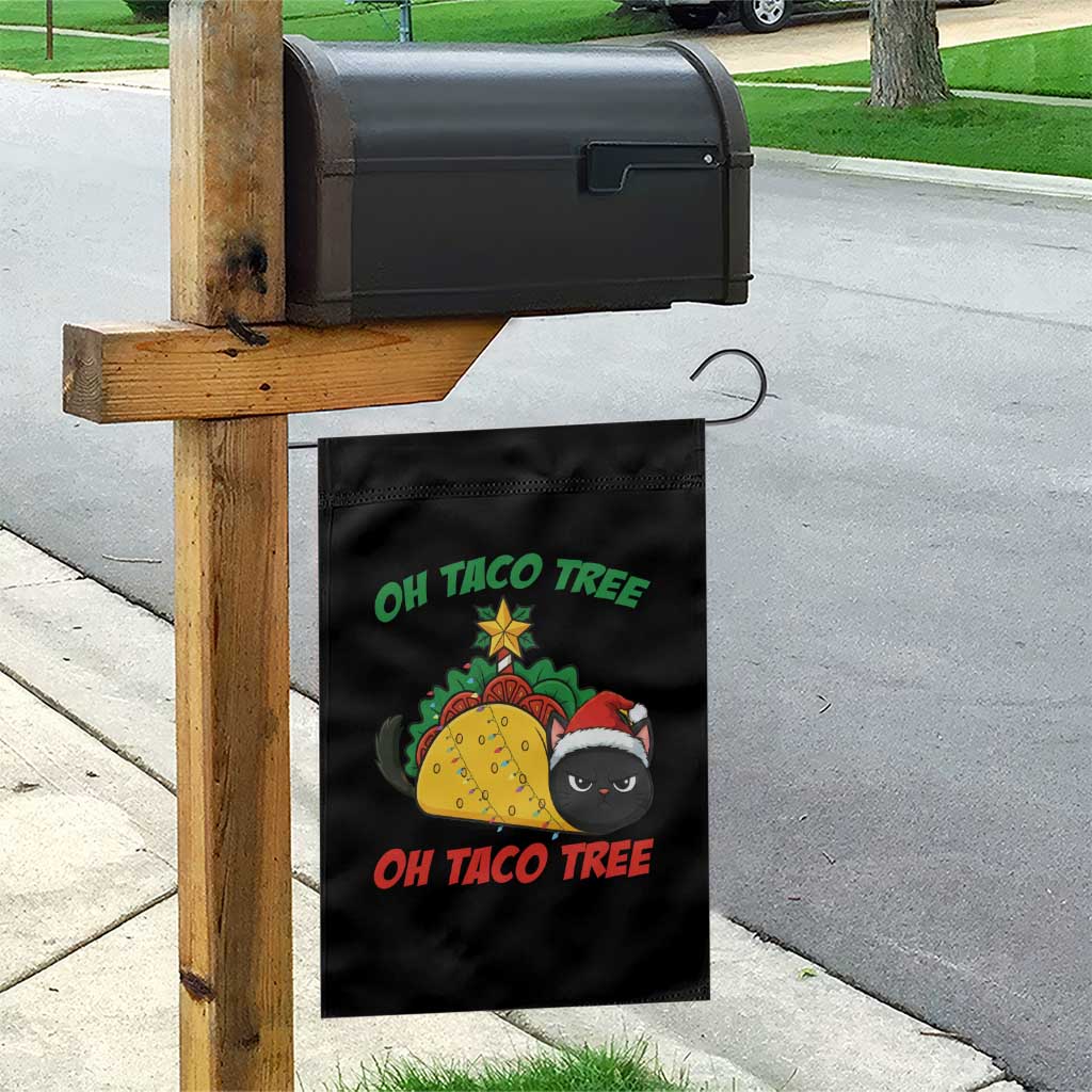 Funny Taco Cat Tree Christmas Garden Flag - Wonder Print Shop
