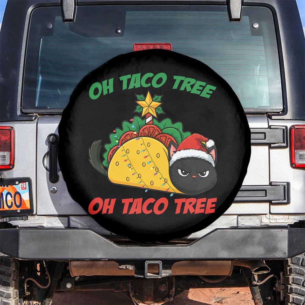 Funny Taco Cat Tree Christmas Spare Tire Cover - Wonder Print Shop