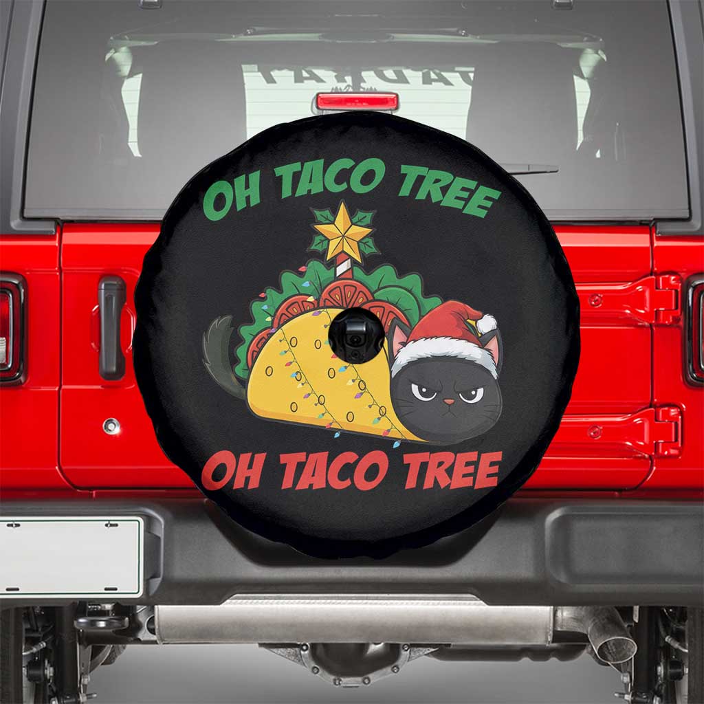 Funny Taco Cat Tree Christmas Spare Tire Cover - Wonder Print Shop