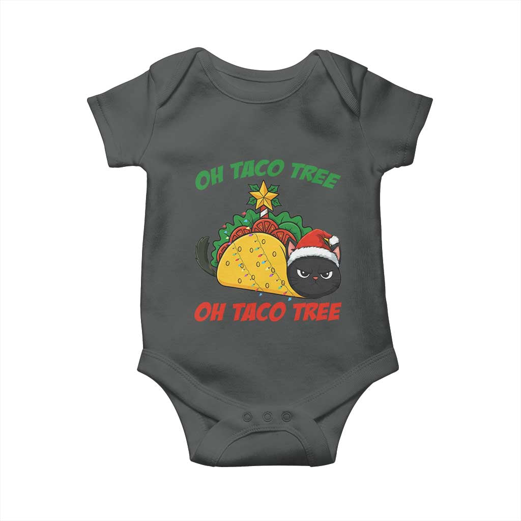 Funny Taco Cat Tree Christmas Baby Onesie - Wonder Print Shop