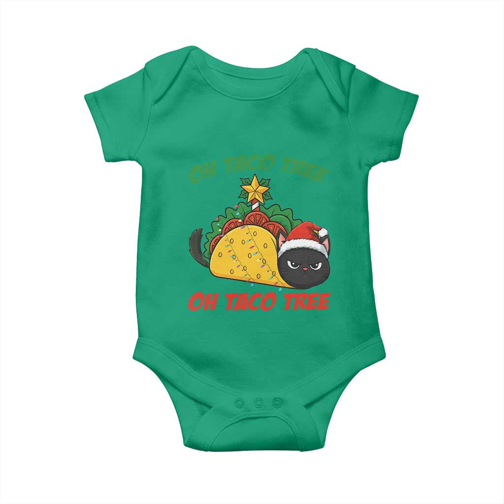 Funny Taco Cat Tree Christmas Baby Onesie - Wonder Print Shop