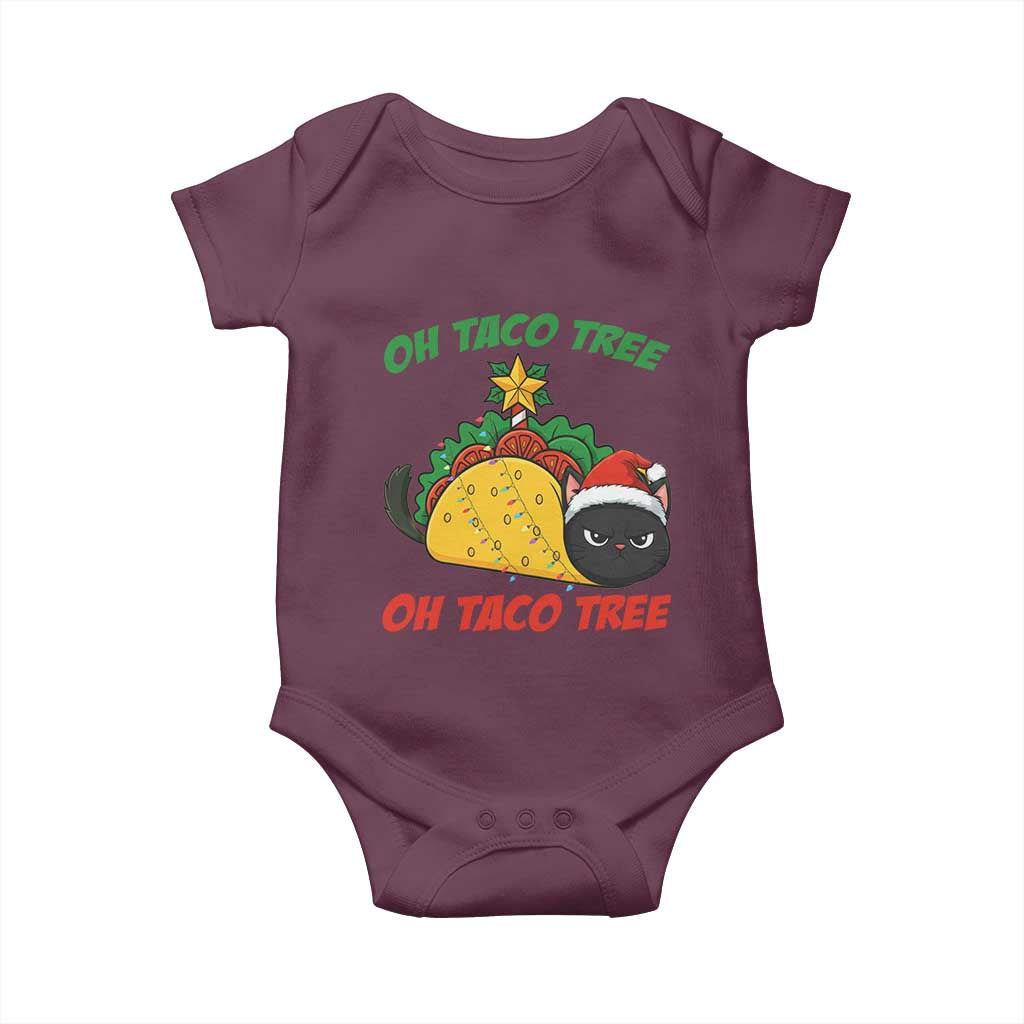 Funny Taco Cat Tree Christmas Baby Onesie - Wonder Print Shop