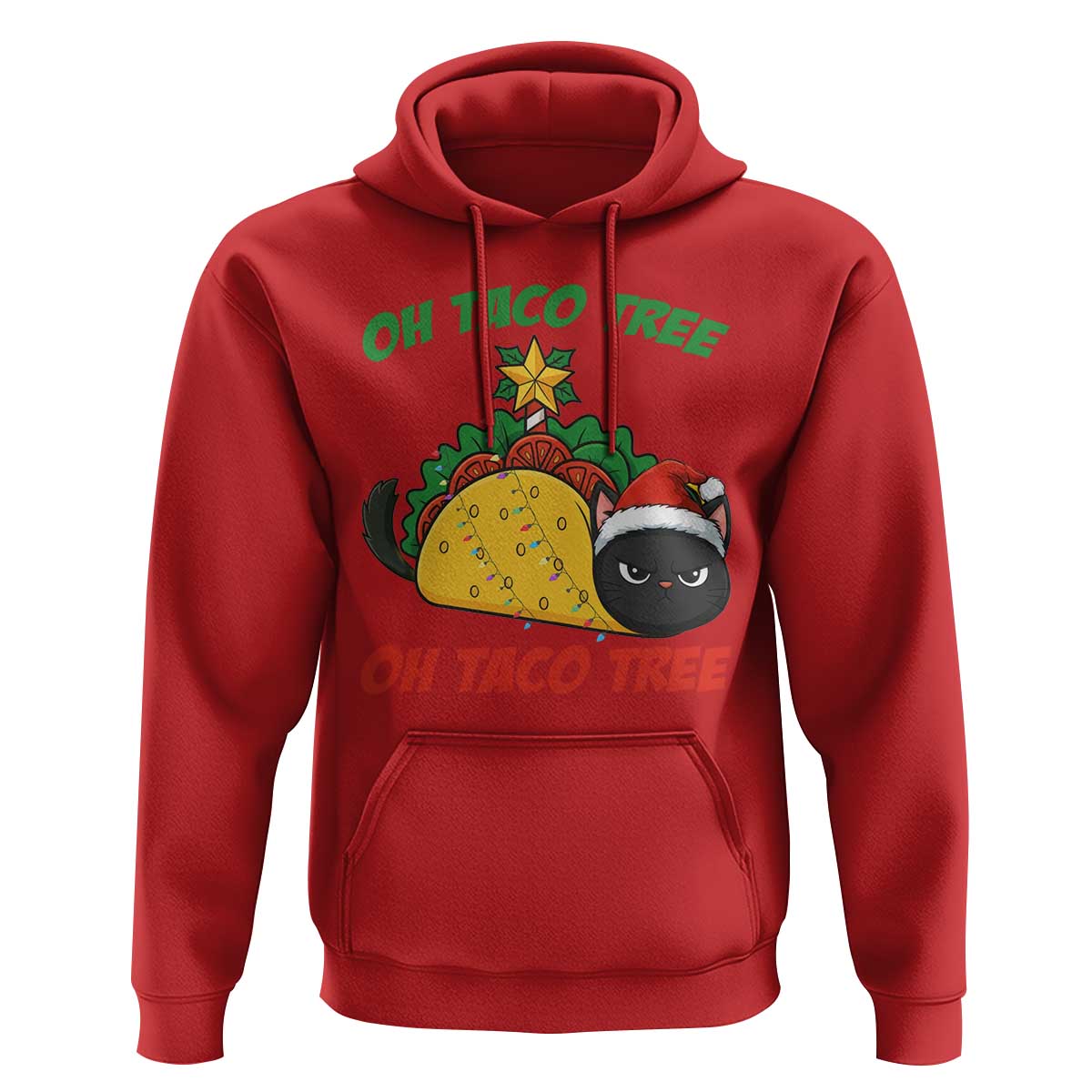 Funny Taco Cat Tree Christmas Hoodie - Wonder Print Shop