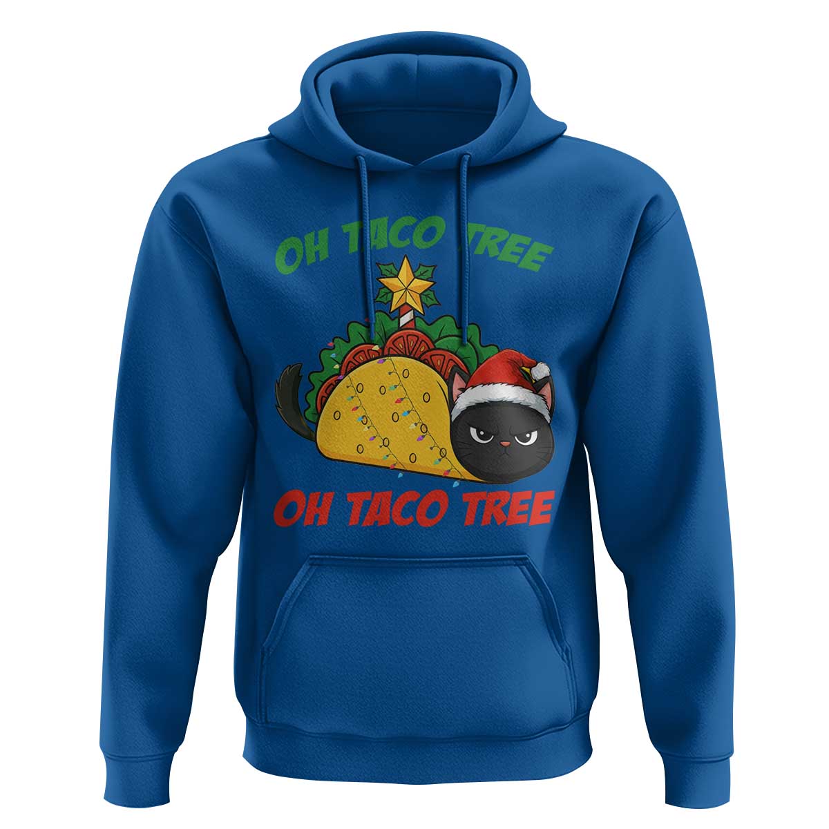 Funny Taco Cat Tree Christmas Hoodie - Wonder Print Shop