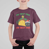 Funny Taco Cat Tree Christmas T Shirt For Kid - Wonder Print Shop