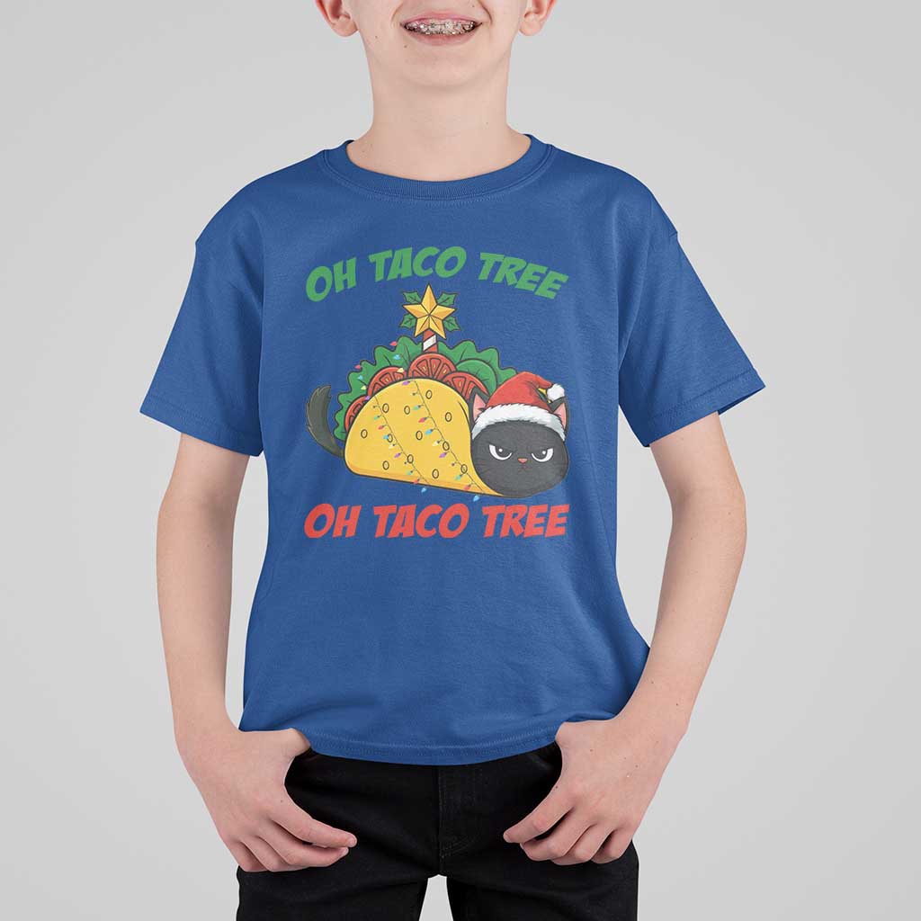 Funny Taco Cat Tree Christmas T Shirt For Kid - Wonder Print Shop