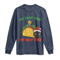 Funny Taco Cat Tree Christmas Long Sleeve Shirt - Wonder Print Shop