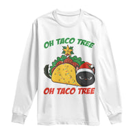Funny Taco Cat Tree Christmas Long Sleeve Shirt - Wonder Print Shop