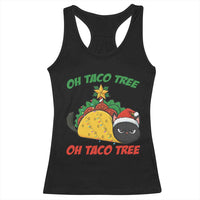 Funny Taco Cat Tree Christmas Racerback Tank Top - Wonder Print Shop